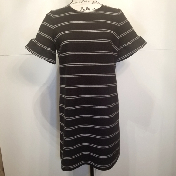 LOFT Dresses & Skirts - Ann Taylor LOFT Flutter Sleeve Striped Shift Dress